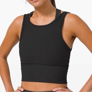 lululemon ribbed power pivot tank, black